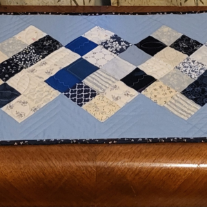 Light blue table runner